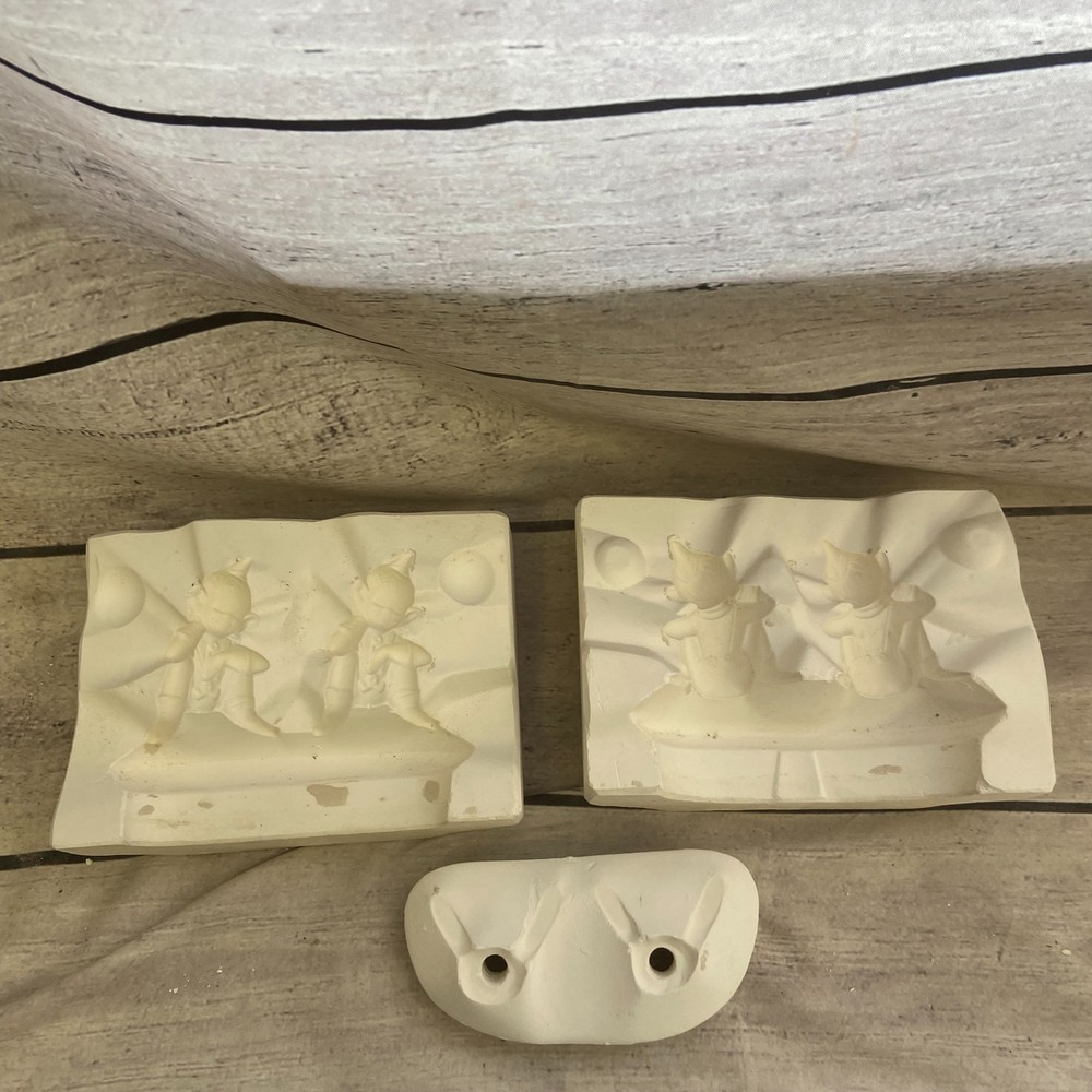 Ken Ocorr Ceramic Casting Mold Two Pixie Figurines #F-12