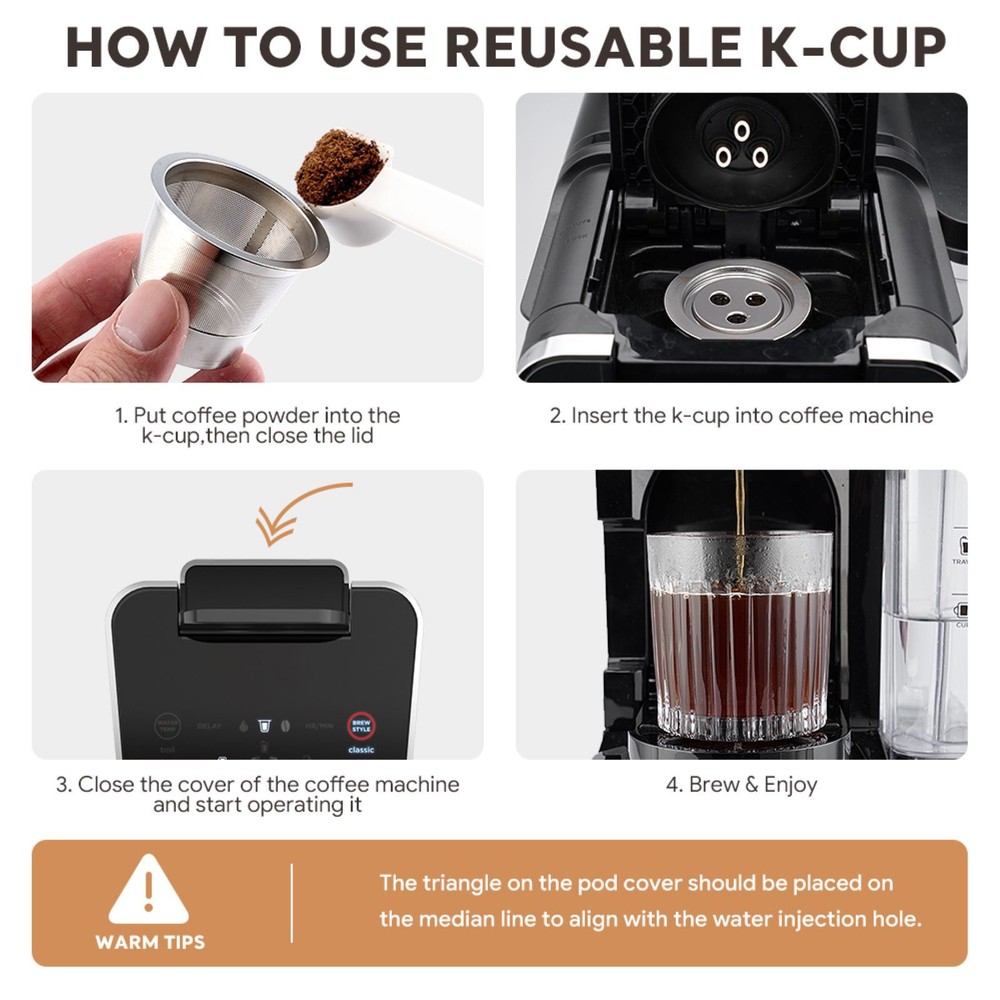 Silver Stainless Steel Capsule Filter Shell Accessory For Ninja Coffee Machine
