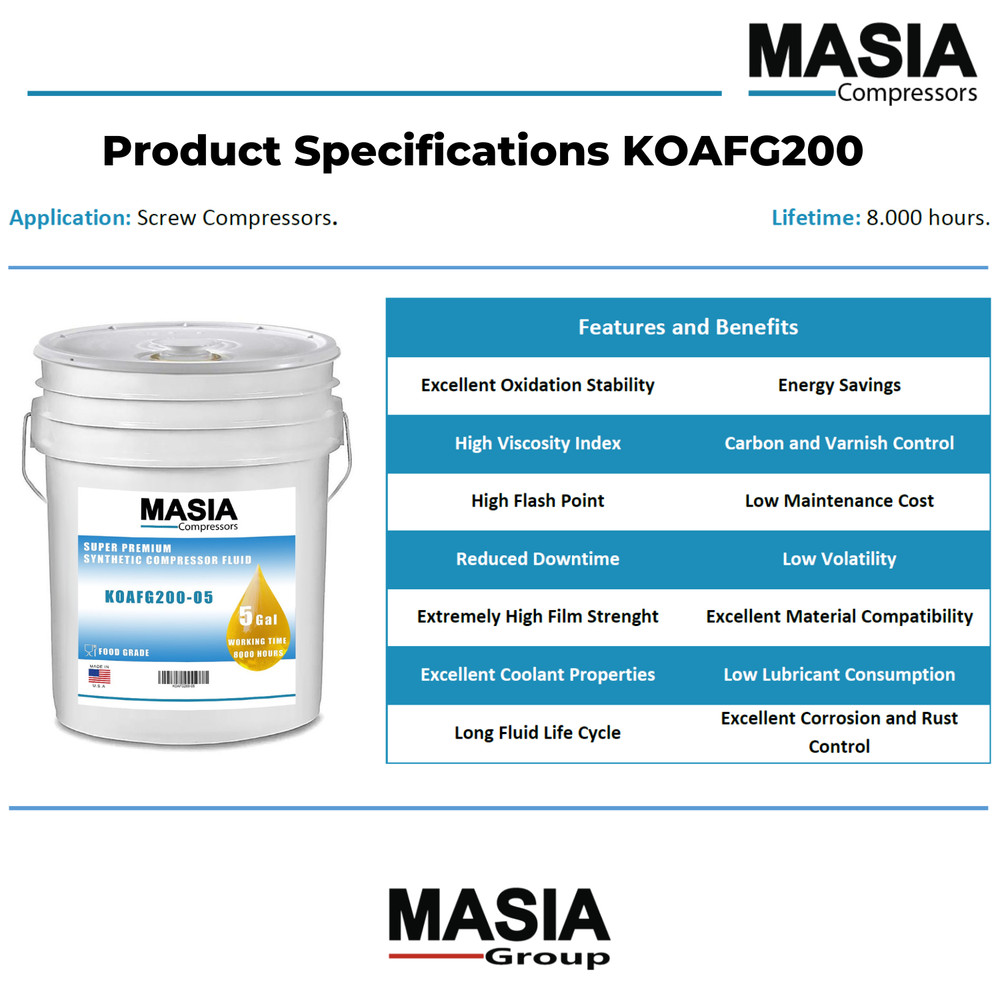 CSS 20 FG Lubricant for Compressor Compatible with Compair - 5 gal