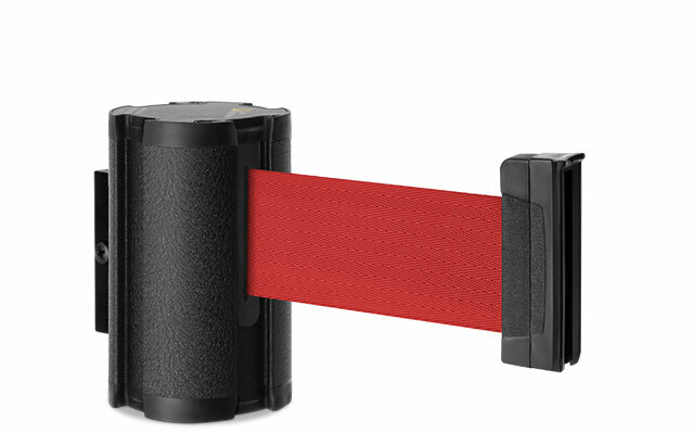 Wall Mounted Retractable Belt Barrier 10Ft Crowd Control Stanchion
