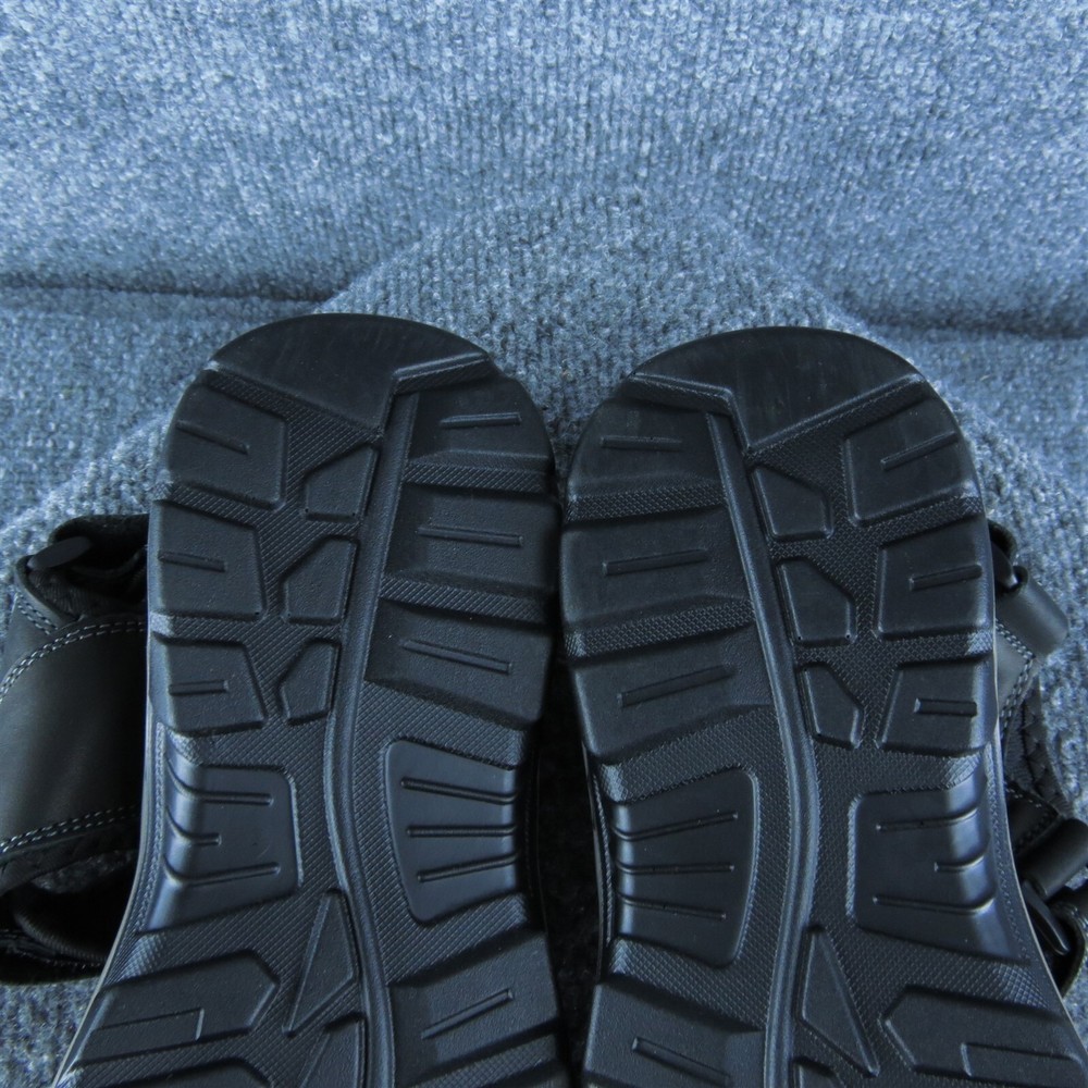 Thera Men Sport Sandals Size 9 Medium Black Synthetic Hook & Loop