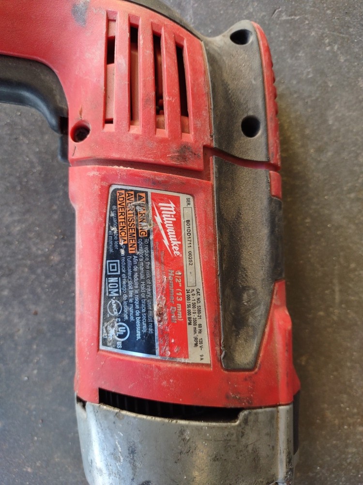 Milwaukee 1/2" Hammer Drill (538021) No Chuck Or Handle