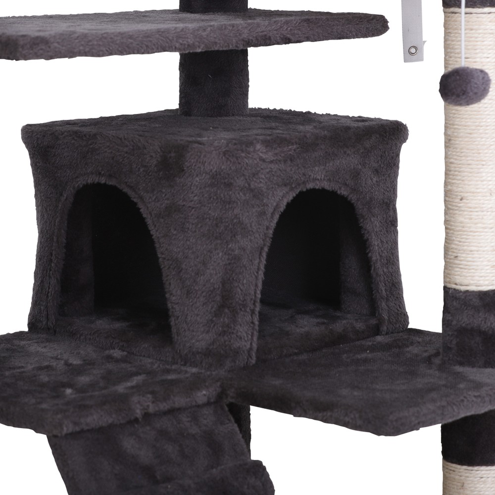 Multiple Sizes Cat Tree Tower Cats Post Plush Perch Condo Playing Activity House