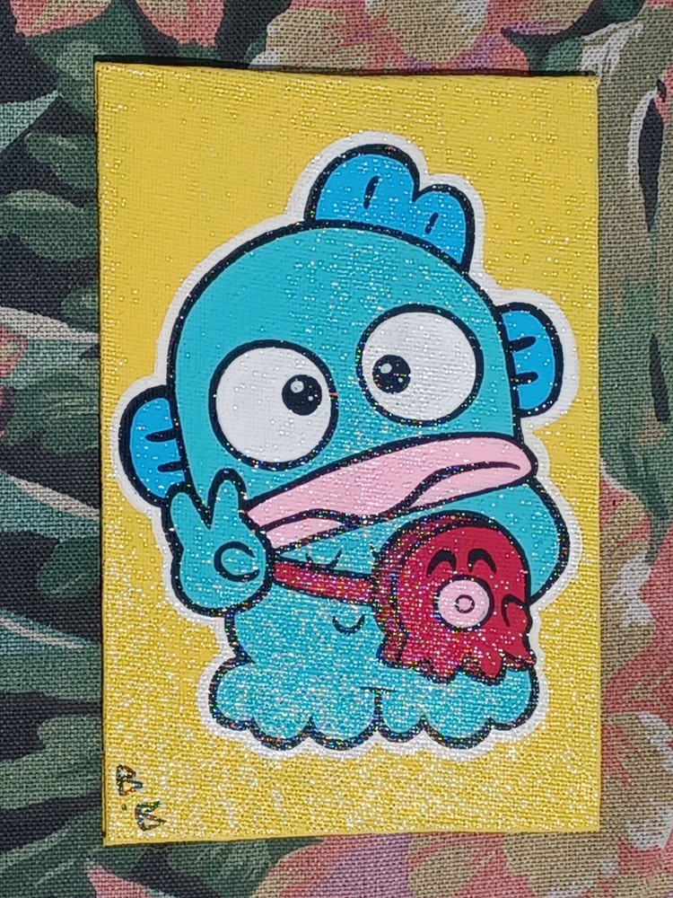 Hangyodon! 4x6 acrylic painting
