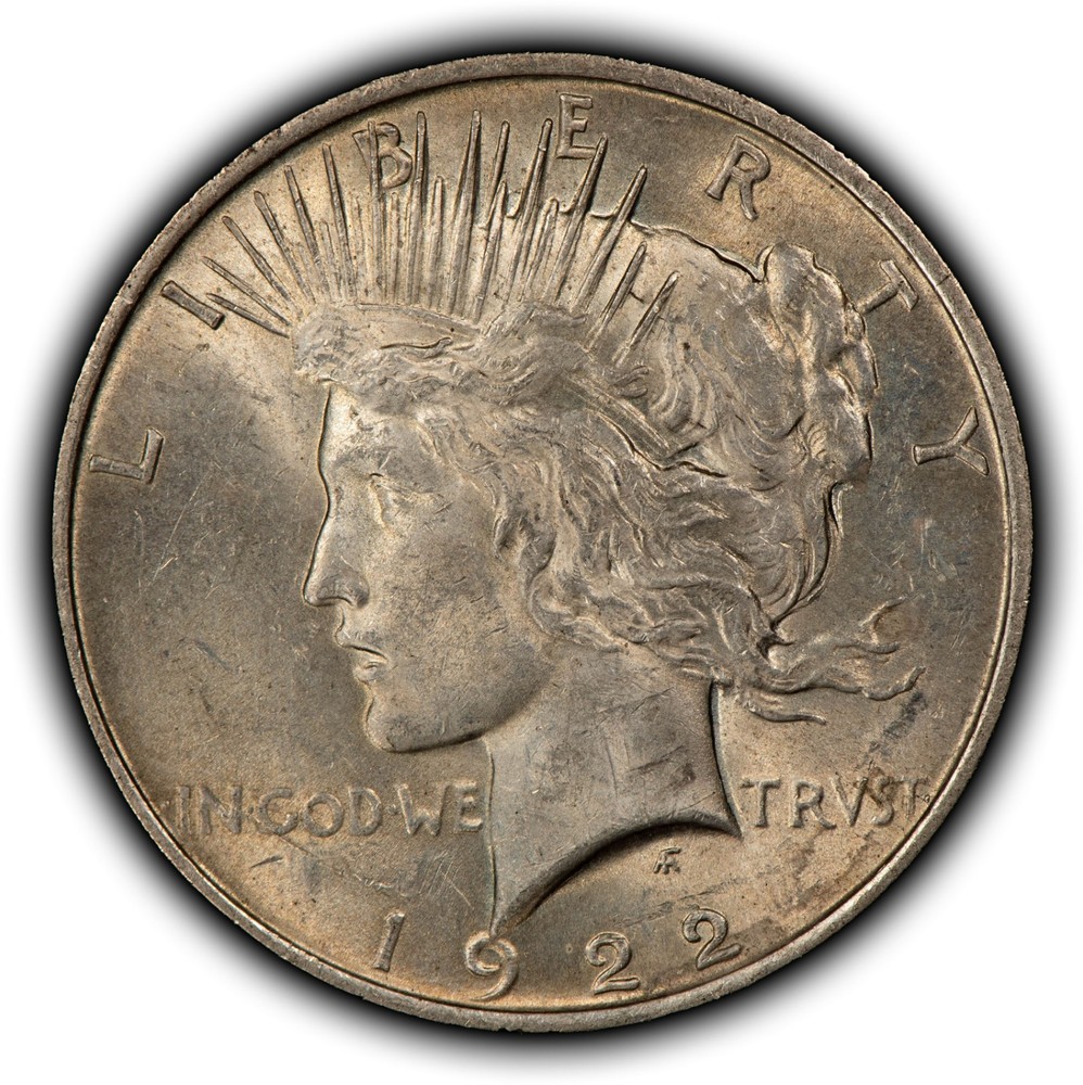 1922 $1 Peace Dollar - Mint Error Massive Struck Through Grease - VIDEO - Z6320