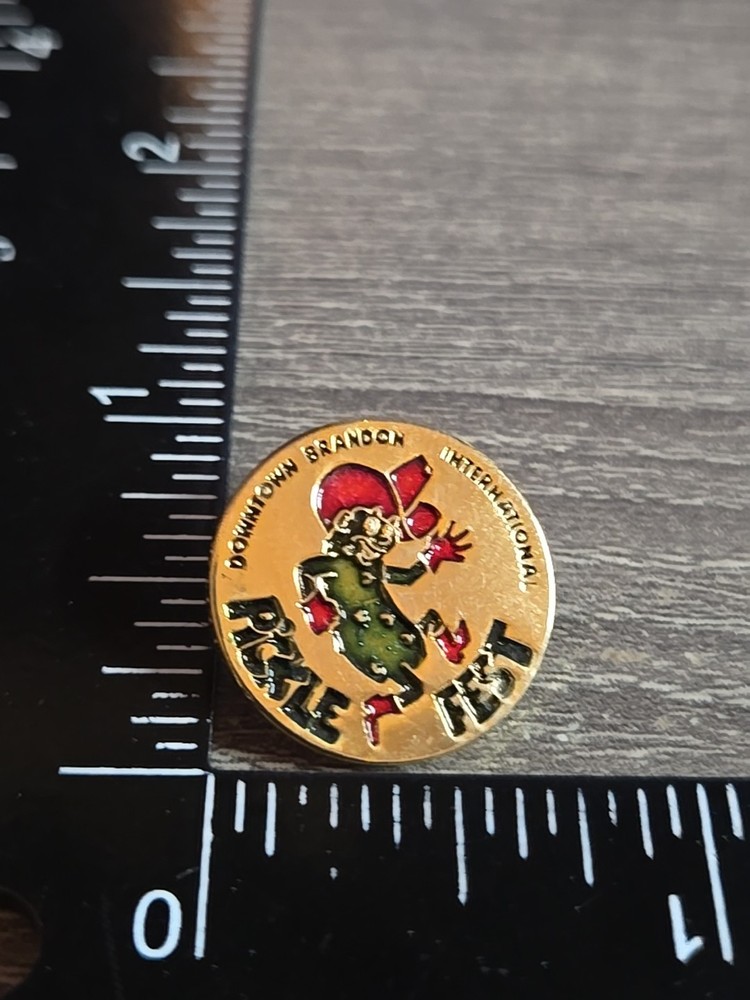 PICKLE Fest Downtown Brandon Canada  VINTAGE PIN Abd