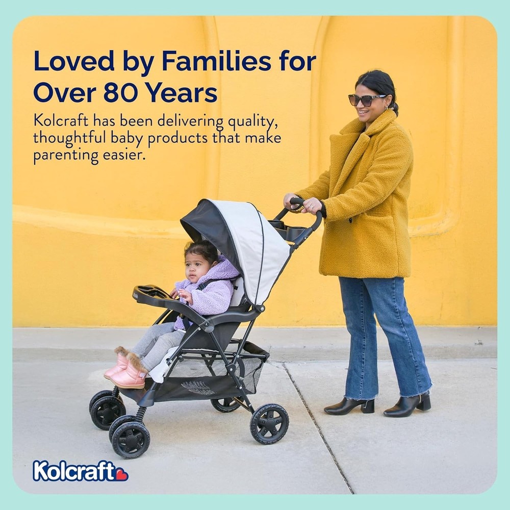 Cloud Plus Lightweight Umbrella Stroller for Travel - Compact & Safe, Slate Gray