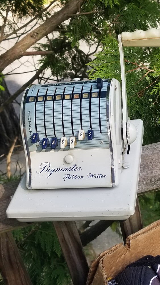 VINTAGE CHECK WRITER PAYMASTER RIBBON WRITER