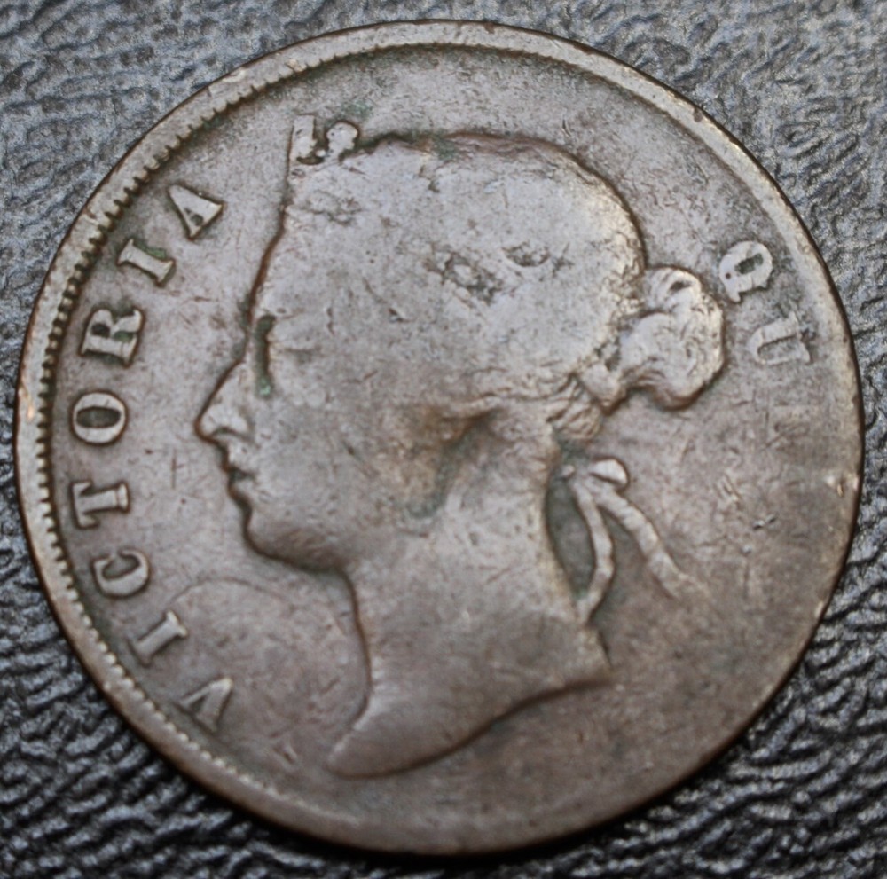1895 STRAITS SETTLEMENTS - 1 CENT - BRONZE - Queen Victoria