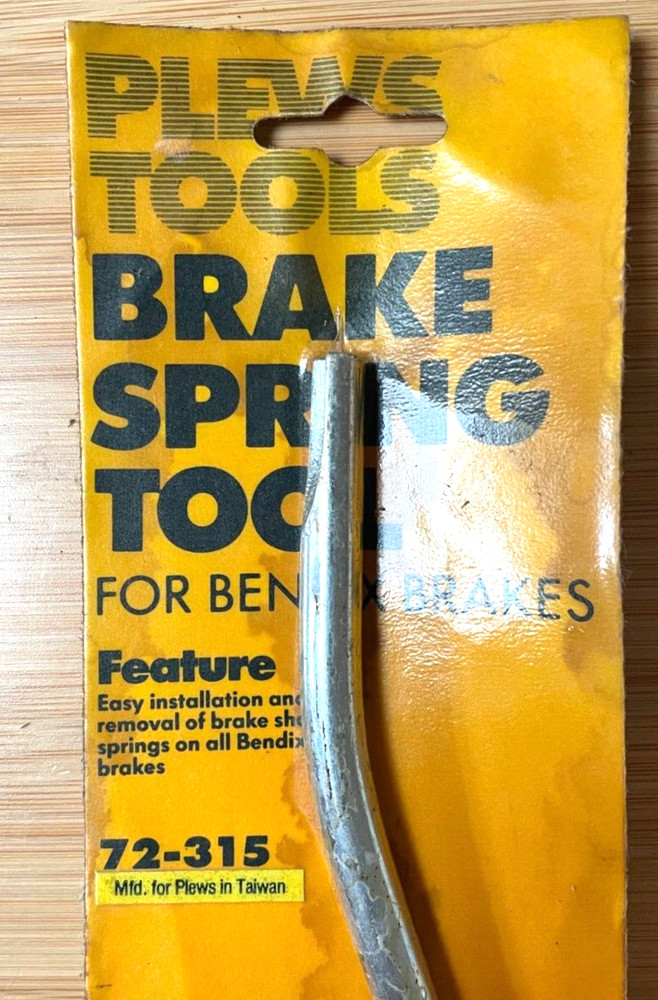 Plews Tools Brake Spring Tool for Bendix Brakes #72-315 Removal Installer