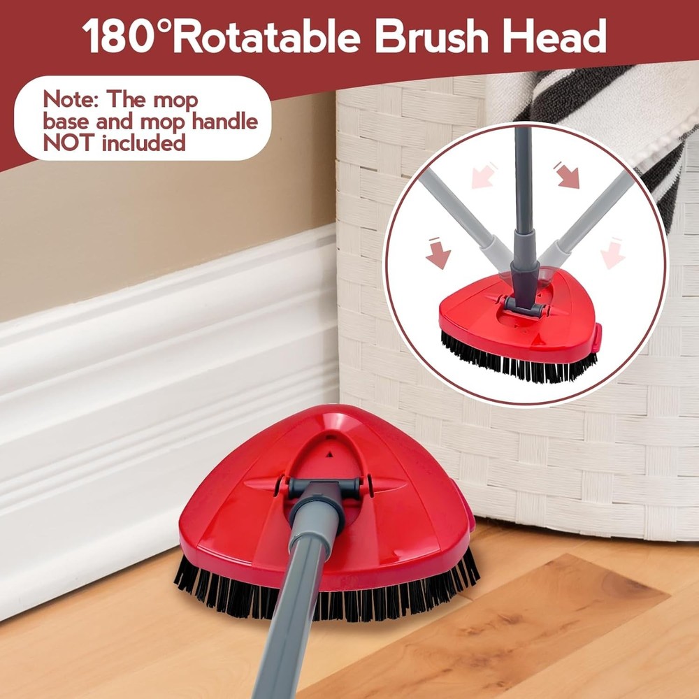 Versatile Red Scrub Brush Heads for Oceda EasyWring - 2 Durable Attachments