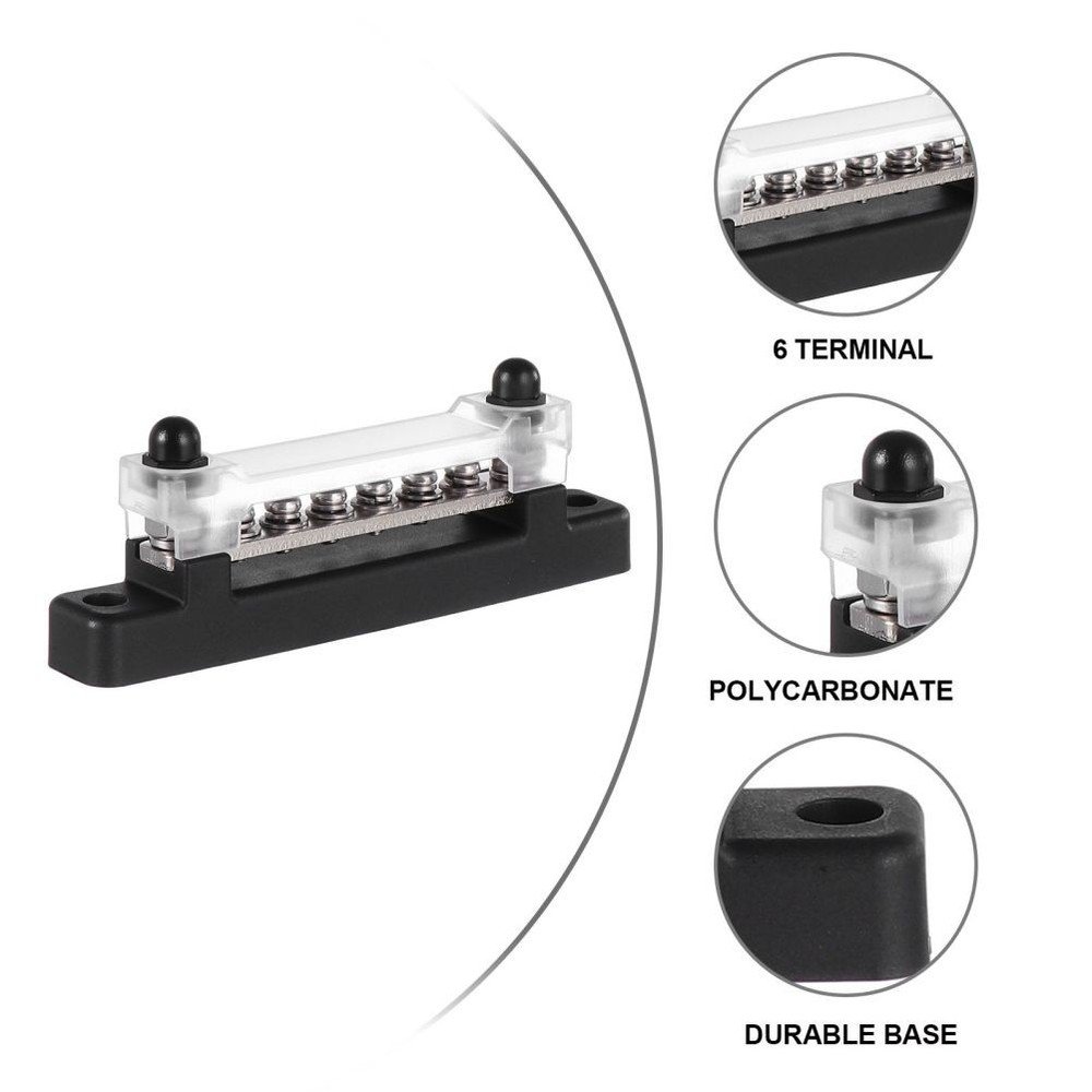 Power Distribution Terminals Baar with Cover Amp Block