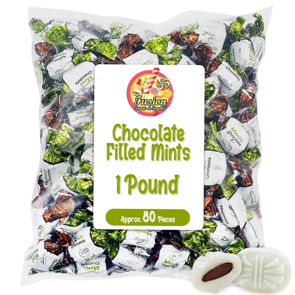 Chocolate Filled Candy - 1 Pound Bulk Bag - Arcor Chocolate Mints Hard Candy,...