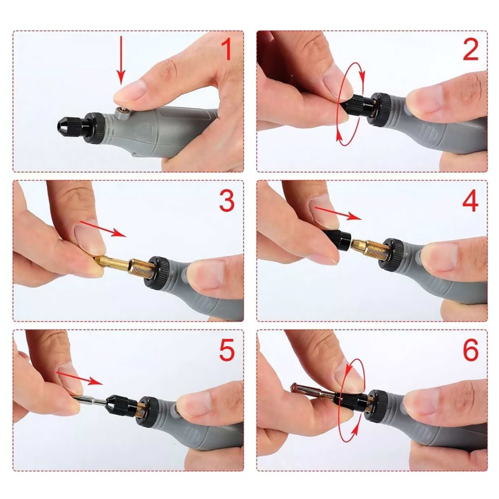 1 Set USB Charging Cordless Electric Mini Drill Rotary Tool With LED Light
