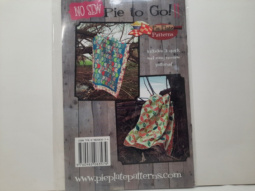 No Sew Pie To Go II Quilt Pattern - Pie Plate Patterns (3 Quick Patterns)