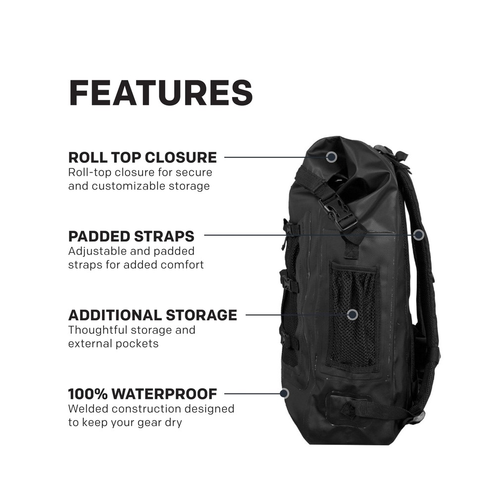 Grundens Gage Tech Rum Runner Backpack - Black Large