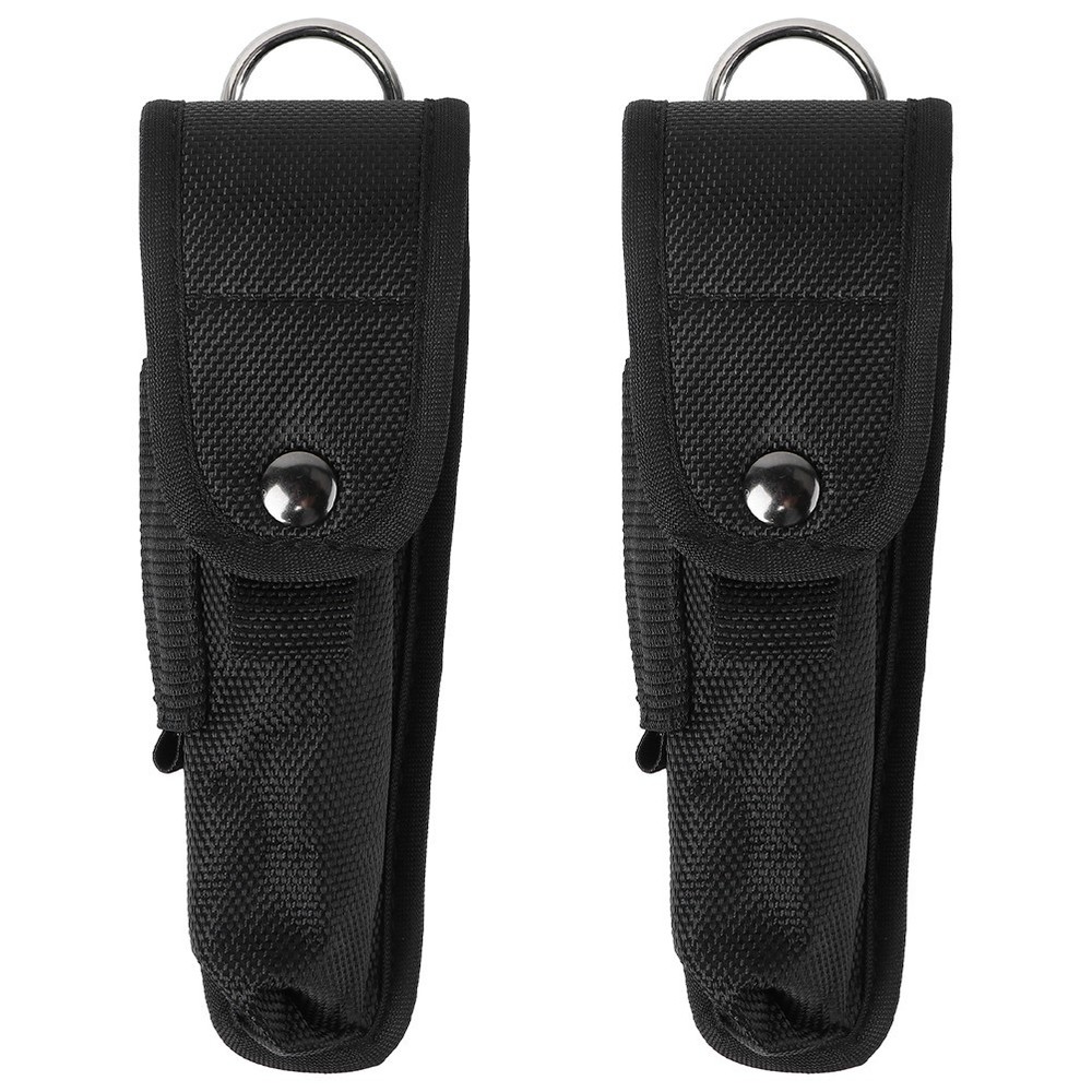 2 Pcs Flashlight Pouch Holder Multi-functional Waist Pack Nylon Bag