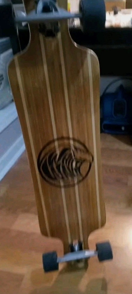 White Wave Bamboo Longboard Skateboard Warrior 38” Completely Loaded