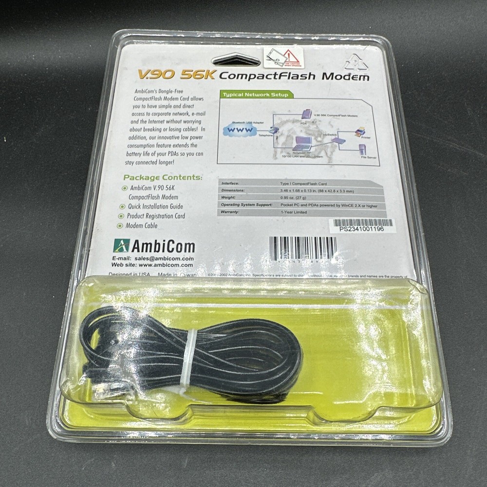 AmbiCom CF56M-EZ (CF56MEZ) 56 Kbps Modem