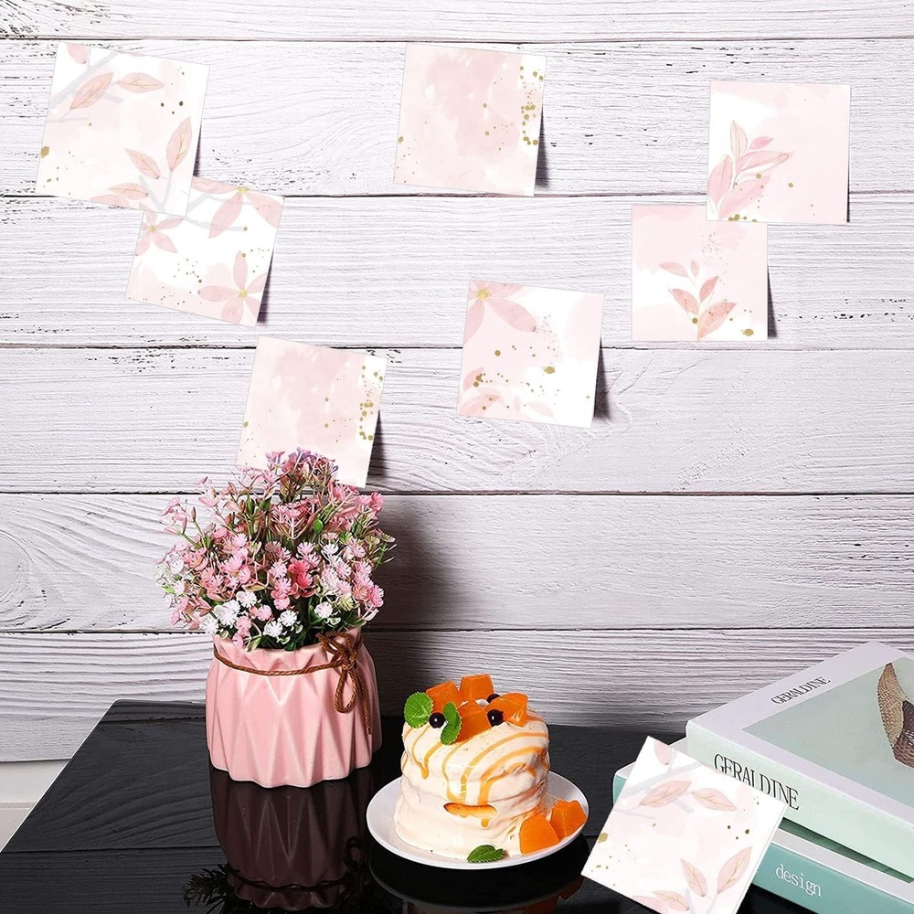 9 Pieces Boho Leaves Sticky Note Pads Adhesive Memo Notes Self-Stick Note Pad...