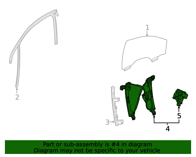 Genuine GM Window Regulator 26444684
