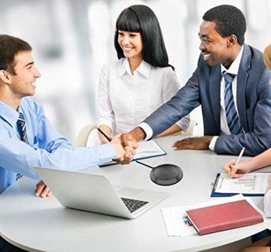 USB Conference Microphone - Omnidirectional Compact Mic for Meetings & Streaming