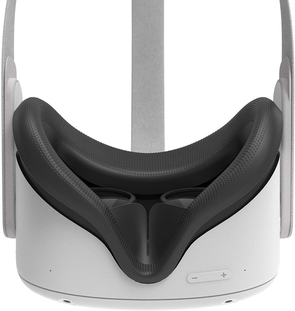 Face Cushion Pad Replacement Compatible with Oculus Quest 2, Silicone Black