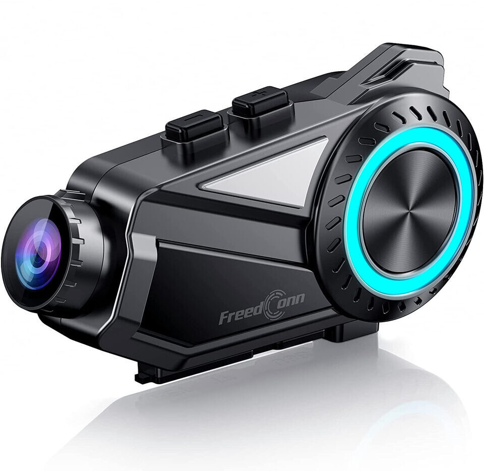 2K Bluetooth Intercom Headset Camera Recoder for Motorcycle ATV UTV Bike 1500M