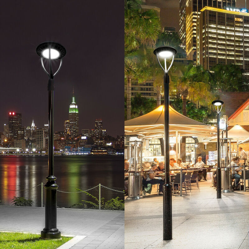 100W LED Post Top Lights 400W Equivalent Circular Area Pole Lights for Pathway