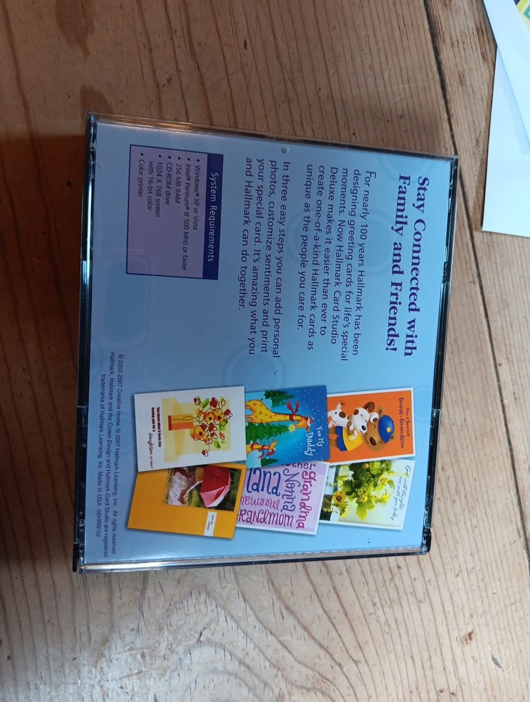 Hallmark Card Studio 2008 Deluxe Software Create Custom Cards + Scrapbook Studio