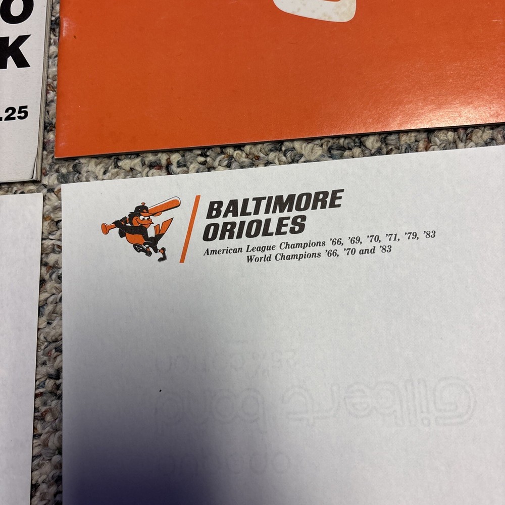baltimore orioles 1979-1986 Program & Yearbook Lot
