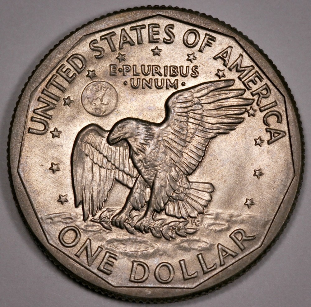 $1 1981 D SBA, lightly toned, Uncirculated UNC (E124)