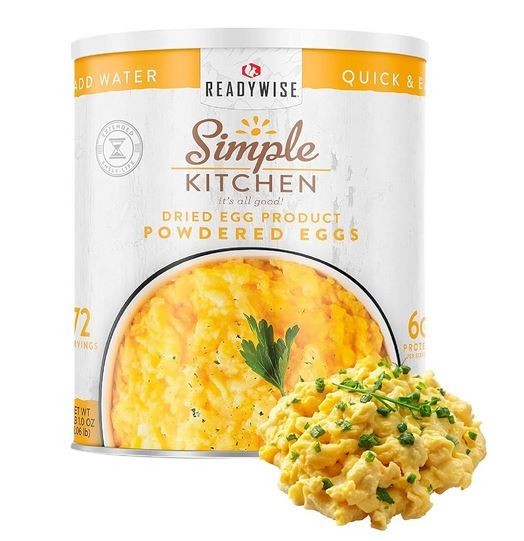 READYWISE - Simple Kitchen, Powdered Eggs, 72 Servings, Emergency Supply