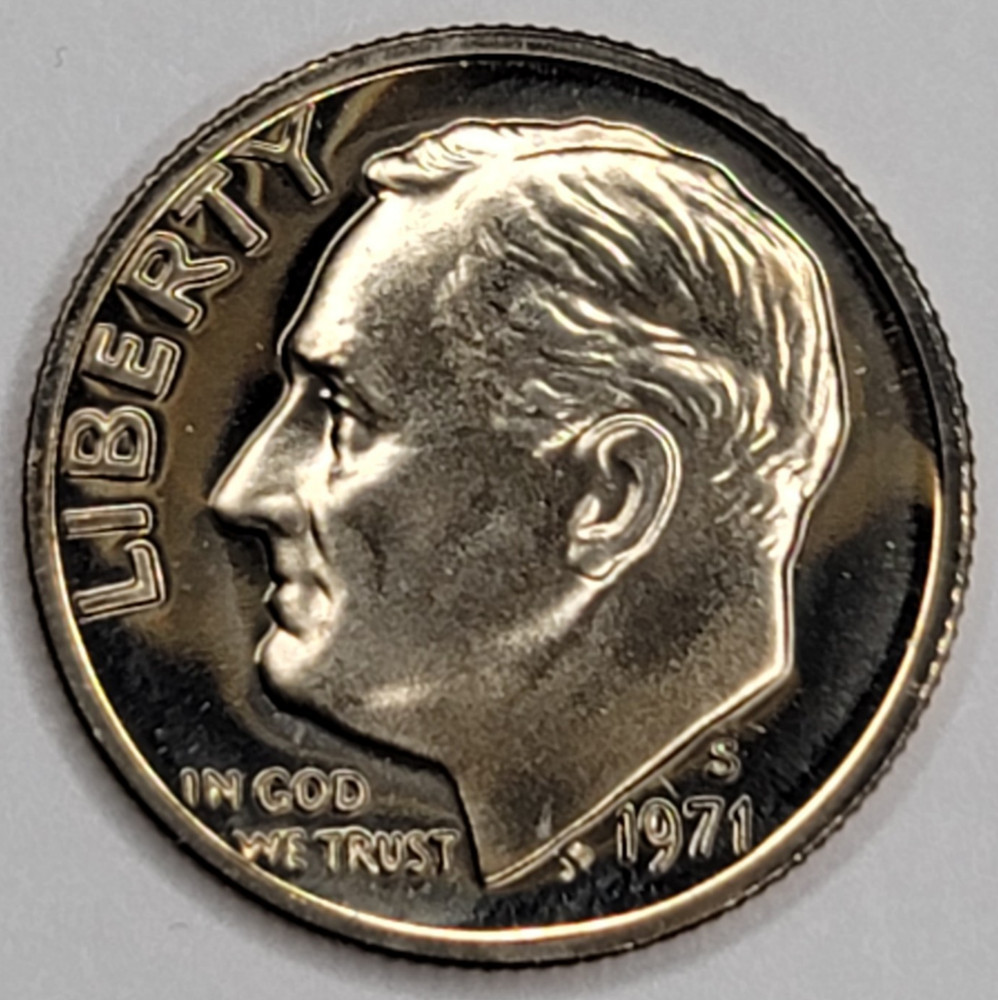 1971 S Gem Proof Cameo Roosevelt Dime