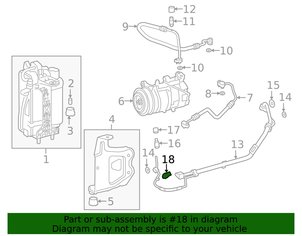 Genuine BMW Pressure Sensor 64539323658