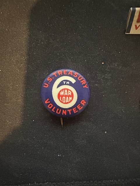 6th War Loan US Treasury Volunteer pin