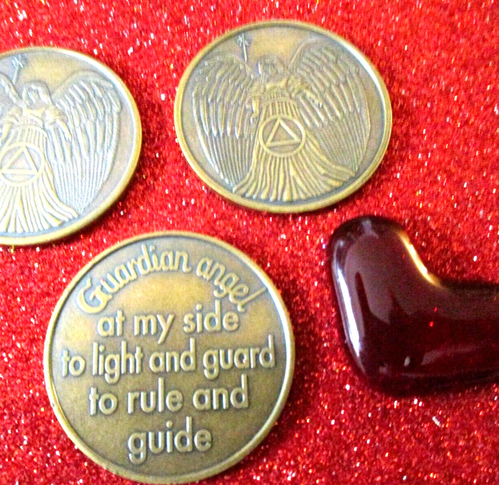 Coin Chip Brass Token Surrender Medallion Inspirational 12 Step Programs AA NA