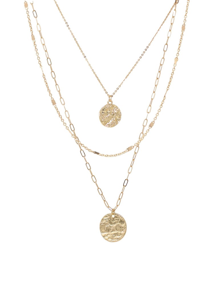 Modern Triple Layered Pendant Necklace