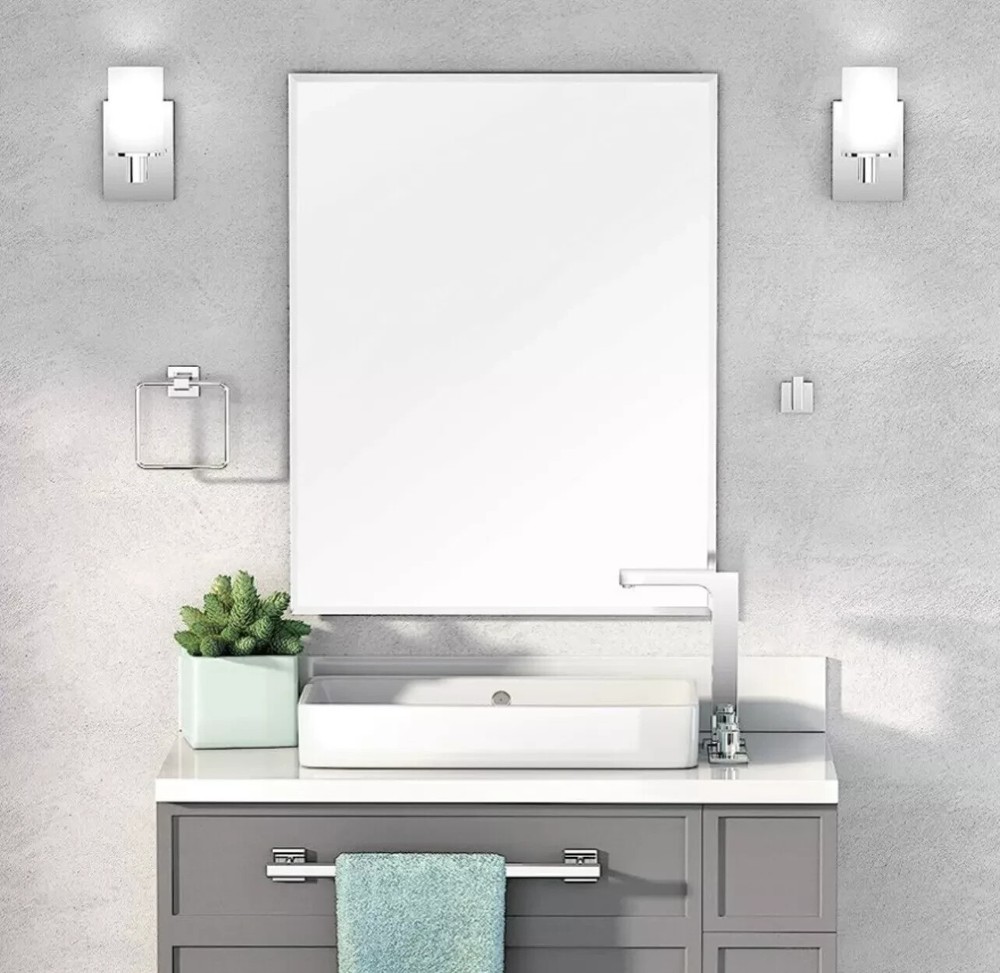 Gatco 23-1/2" W x 31-1/2" H Rectangular Frameless Bathroom Wall Mirror 1802