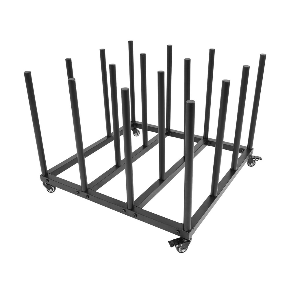 Mobile Storage Stand with 16 Rolls Capacity, Iron Roll Organizer with Wheels