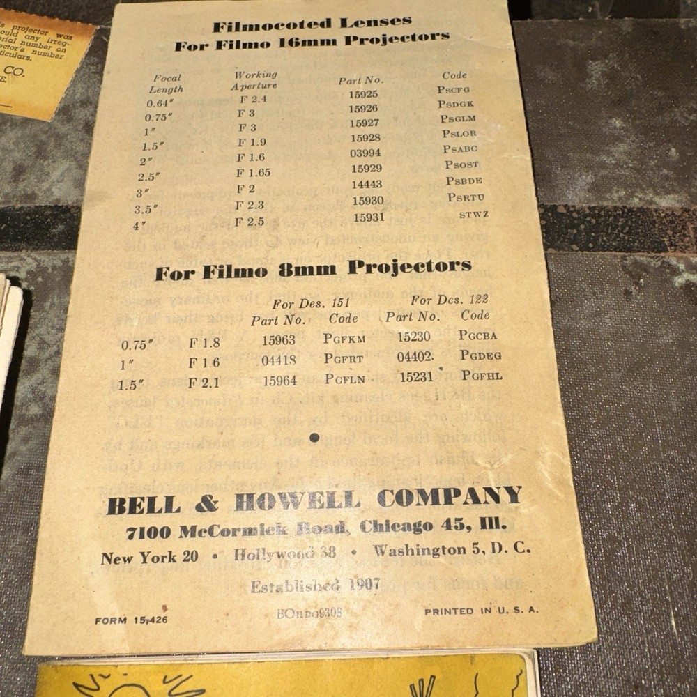 Bell & Howell Filmo Master 400 8mm Projector Runs Needs Service Case