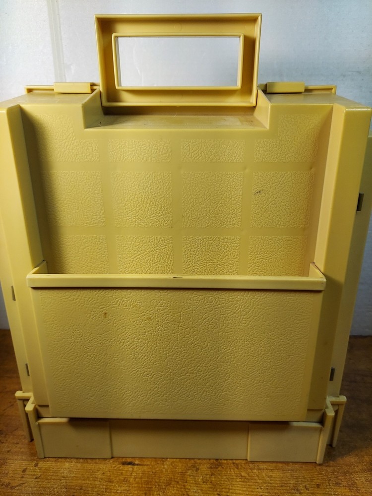 Vintage Folding Sewing Box Caddy 50 Spool Thread Bobbin Organizer