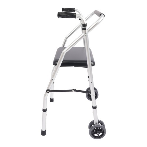 Adjustable Height Walker Folding Walker Floorstanding Foldable Chair 48-58cm