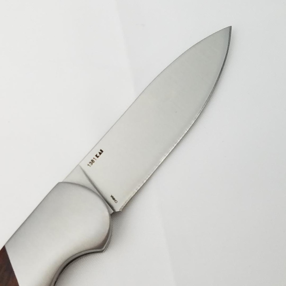 Kershaw Baseman Pocket Knife Lockback Brown Wooden Handle Stainless Folding