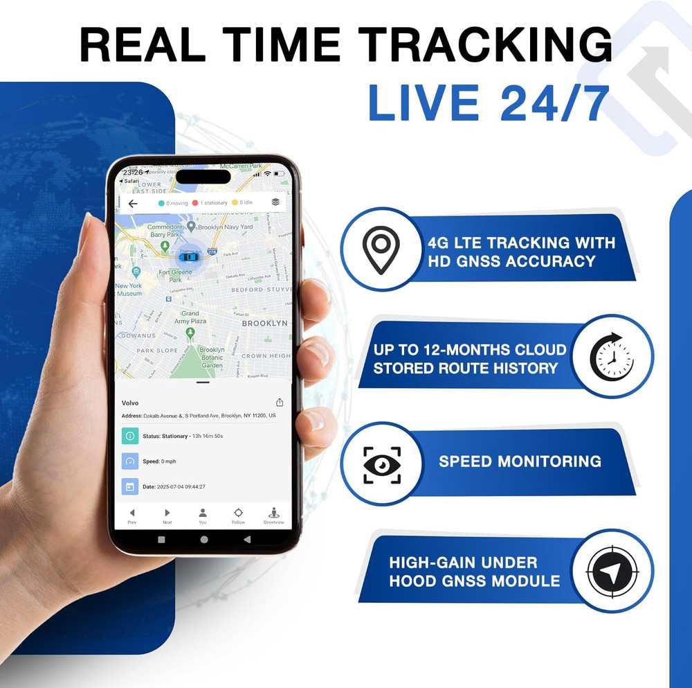 REWIRE SECURITY DB2-4G GPS Tracker for Vehicles – Real-Time Vehicle Tracking Dev