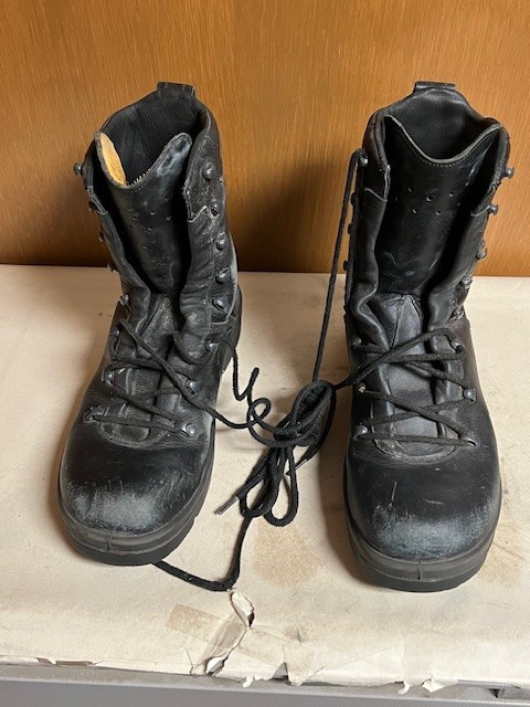 German Military Haix DMS Combat Boots, Size 13R, Used.