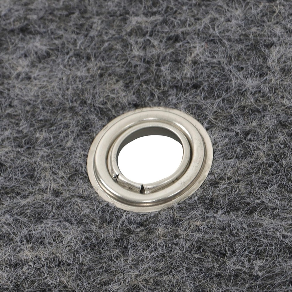 23 Inch Wide RV Step Covers 3 Pack Grey Radius Carpet with Spring Hooks