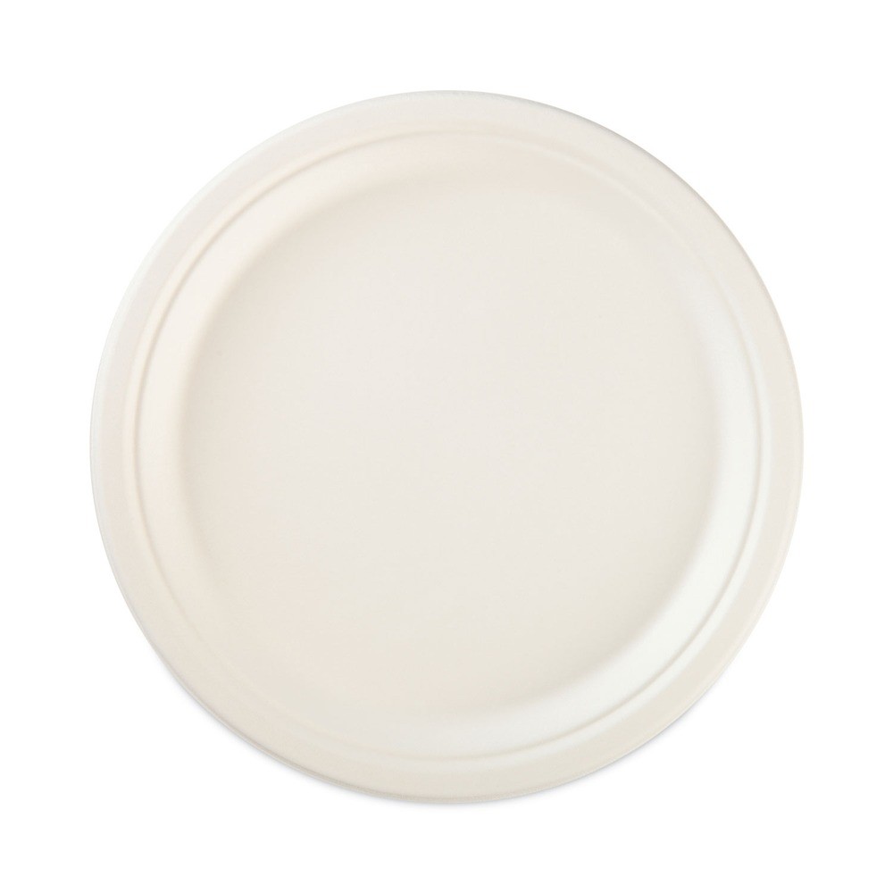 Hefty D77300 6.75" dia Plate Sugarcane Tableware - White (12/CT) New
