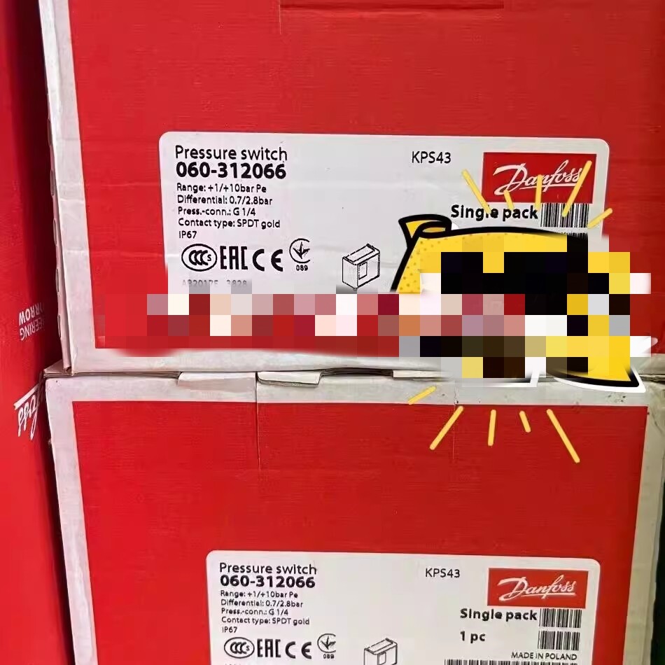 1pcs New Danfoss KPS43 060-312066 Pressure Switch