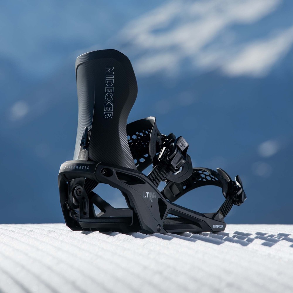 2026 NIDECKER LT Supermatic Step-In Snowboard Bindings Black